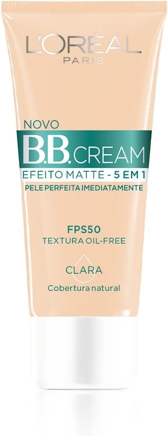 Base BB Cream L'Oréal Paris Efeito Matte FPS 50, 30ml