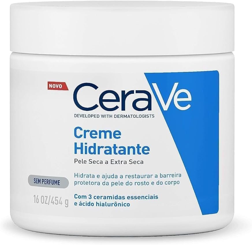 CeraVe Creme Hidratante Corporal, com 3 Ceramidas Essenciais e Ácido Hialurônico, 453g